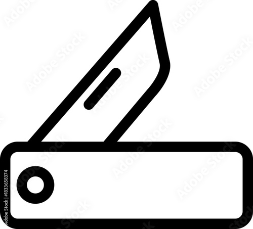 Folding Pocket Knife Outline Icon