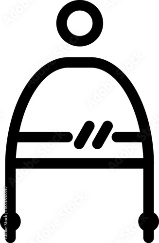 Outline of a Winter Hat with Earflaps Icon