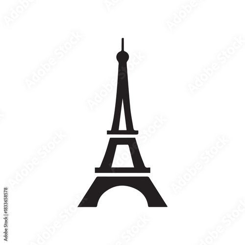 Elegant Minimal Eiffel Tower Logo Representing Parisian Heritage
