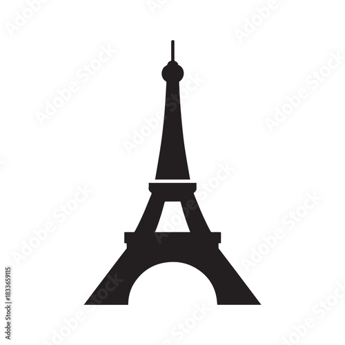 Sunrise Eiffel Tower Logo Representing Hope and Parisian Warmth
