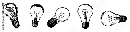Black and White Light Bulb Silhouette Vector Ideal for idea, innovation, power, and simple illumination graphics. Symbolizes simple idea, innovation, electricity, and thinking.