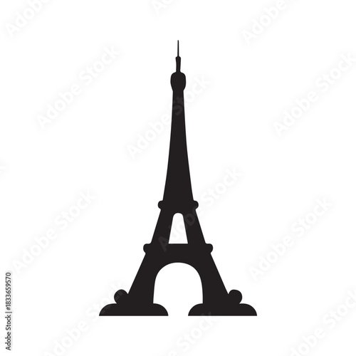 Square-Edged Tower Symbol Creating Strong Parisian Identity