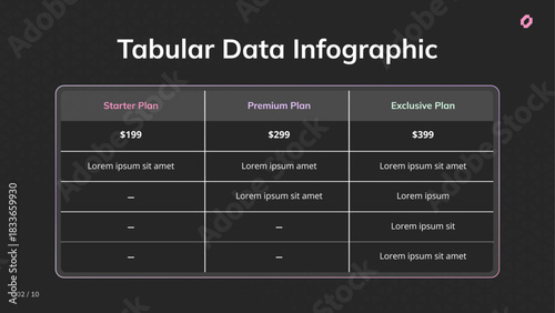 tabular data infographic