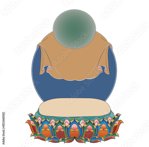 Tibetan God Thangka background body