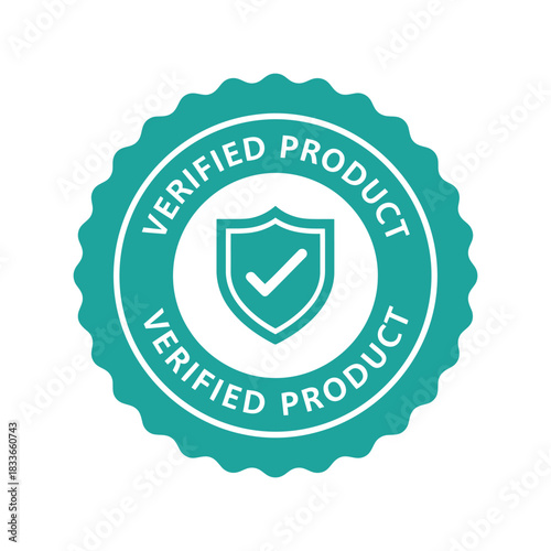 Trustworthy verified product icon for quality assurance & authenticity Vector