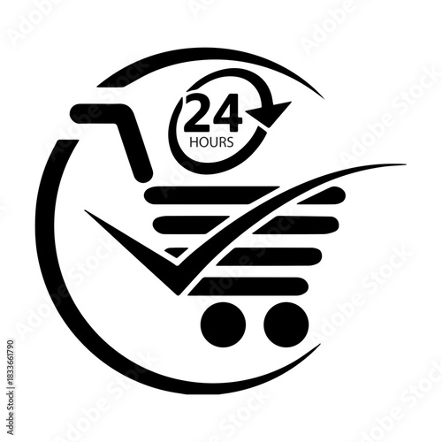 24-Hour Shopping Icon