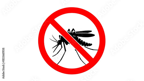 Universal Symbol for Mosquito-Free Zones Emphasizing Effective Pest Control and Disease Prevention Strategies