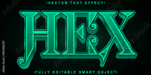  Hex Arcane Magic Ritual Vector Fully Editable Smart Object Text Effect