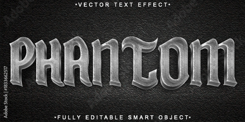  Phantom Ghost Spirit Vector Fully Editable Smart Object Text Effect