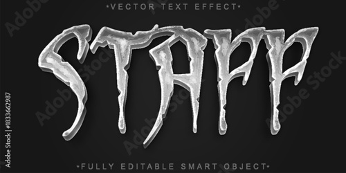  Staff Haunted Horror Vector Fully Editable Smart Object Text Effect