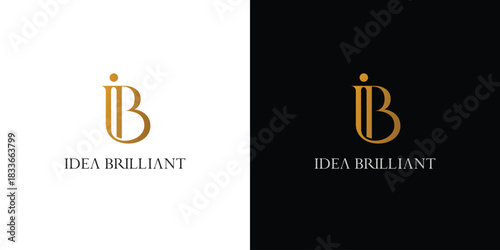 Elegant and luxurious IB logo design