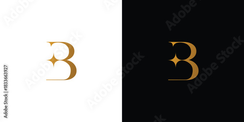 Elegant and luxurious B logo design