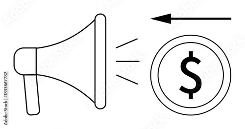 Marketing concept. Marketing supports financial growth and customer engagement. Marketing drives brand visibility and revenue potential. For digital media, advertising, branding, communications