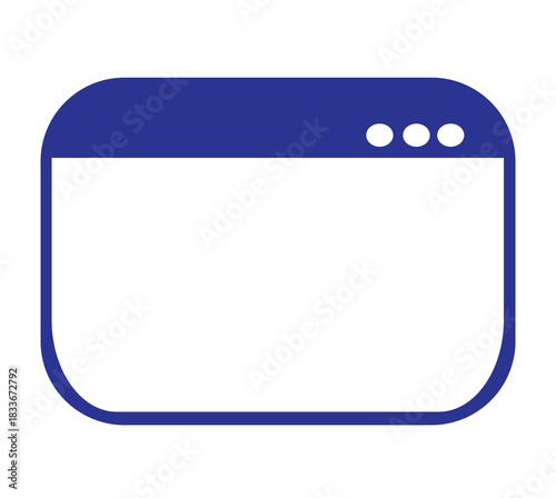 Illustration of a browser window icon, dialog box, and blue and white search bar. Digital, computer, files, folders, laptop.