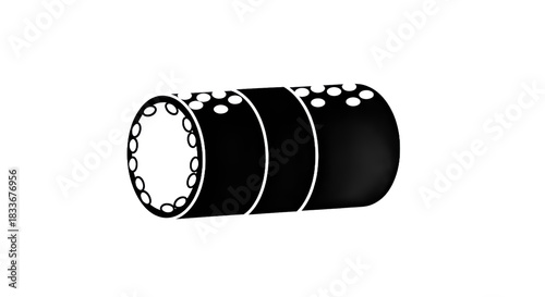 Sushi Roll Icon in Minimalist Line Art