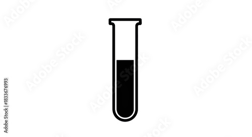 Test Tube Icon with Liquid Level