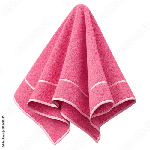Soft pink towel with elegant border, the perfect touch for a relaxing spa day or a luxurious bathroom upgrade, promising comfort and style for everyday use