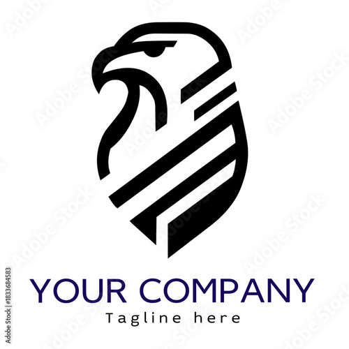 Logo or icon, eagle, elegant, transparent background