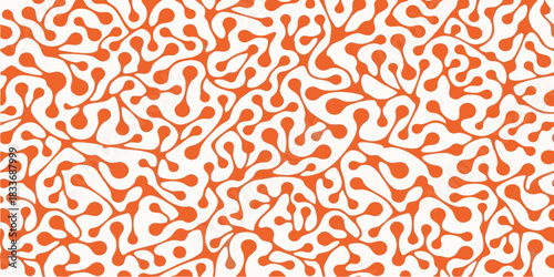 Organic Pattern Abstract Network of Interconnected Shapes