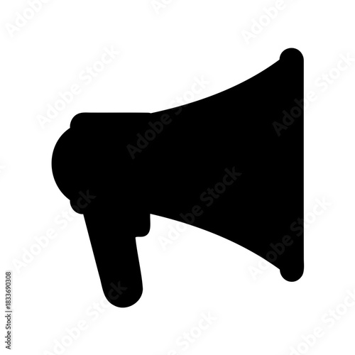Black megaphone icon symbol for public announcements and news. Vector, illustration