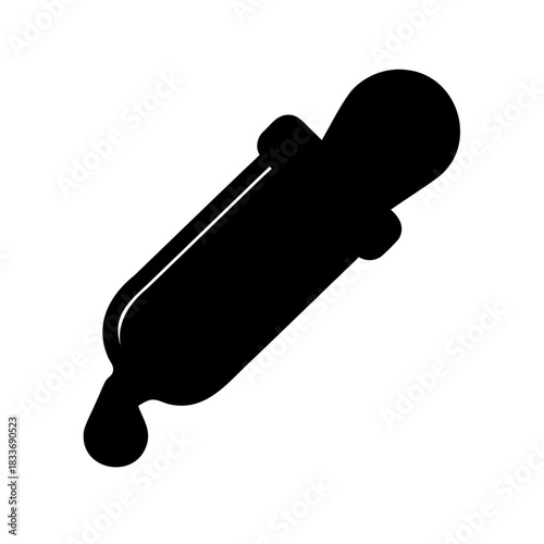Dropper icon vector illustration with liquid drop falling Vector, illustration