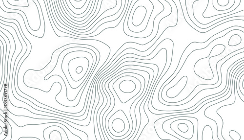 Minimal Black Topographic Line Pattern Background