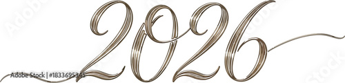 2026 year new future golden ribbon celebration date calendar event holiday