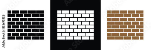 Brick wall seamless of brick laying pattern flat art style. vector illustration. EPS 10 .