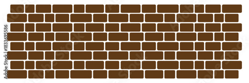 Brick wall seamless of brick laying pattern flat art style. vector illustration. EPS 10 .