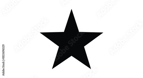 A simple black star shape against a white background a striking visual silhouette