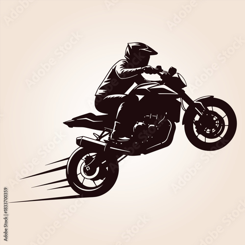 Motorcycle Vector Silhouette, Classic Silhouette Of A Motorcycle, Vintage Cruiser Motorcycle, Vintage Motorcycle Vector Silhouette, Motorcycle Silhouette.