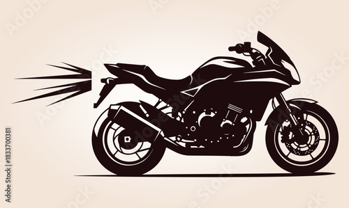 Motorcycle Vector Silhouette, Classic Silhouette Of A Motorcycle, Vintage Cruiser Motorcycle, Vintage Motorcycle Vector Silhouette, Motorcycle Silhouette.