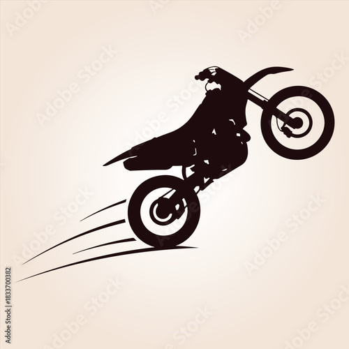 Motorcycle Vector Silhouette, Classic Silhouette Of A Motorcycle, Vintage Cruiser Motorcycle, Vintage Motorcycle Vector Silhouette, Motorcycle Silhouette.