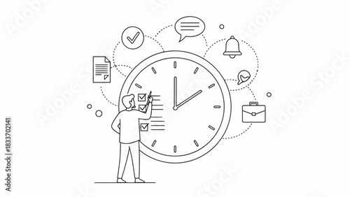 Effective Time Management For Business Strategy Success Illustration