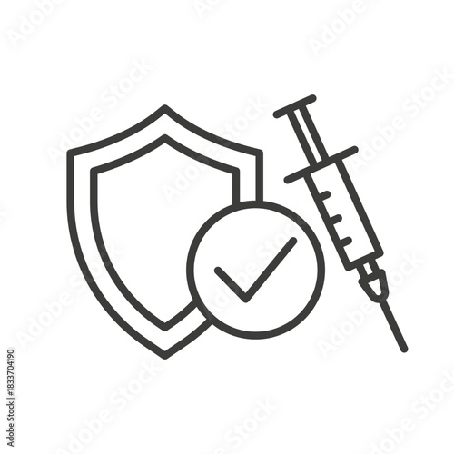 Vaccine Simple illustration. Vaccination icon. 
