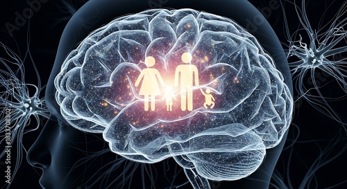 Brain Thinking About Family and Relationships