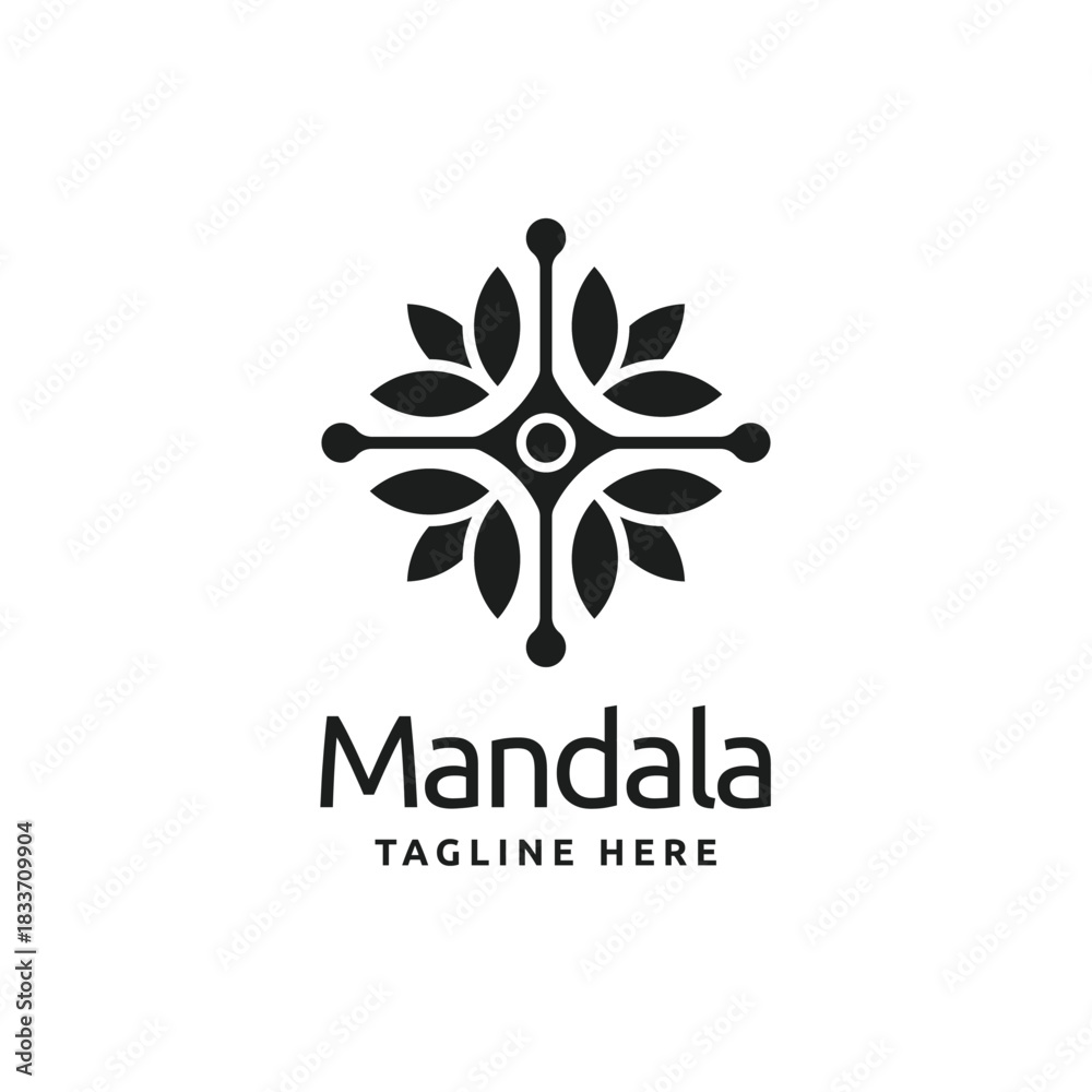 Obraz premium Flower nature pattern mandala logo
