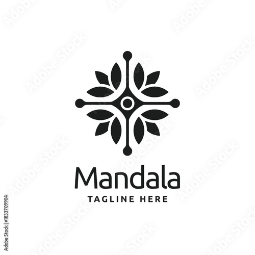 Flower nature pattern mandala logo