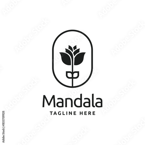 Minimalist flower logo