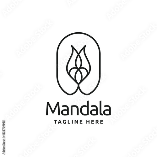 Minimalist mandala logo