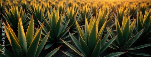 Lush Tropical Agave Cultivation for Tequila Production