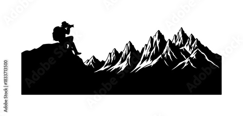 Mountain Photographer Silhouette
