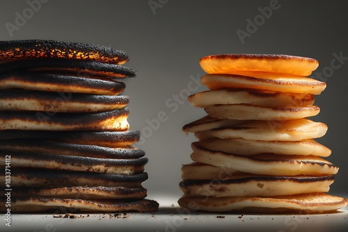 fresh bread and brunt bread 