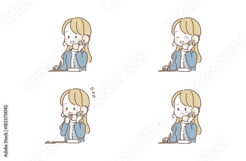 電話応対する会社員　メモ