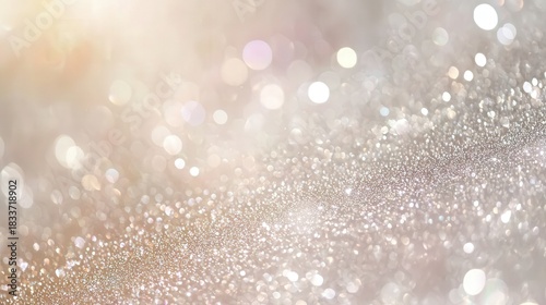 Festive celebration holiday Christmas, New Year, New Year's Eve background banner template - Abstract glitter bokeh lights texture. silver and gold.