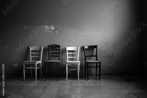 empty room with chairs