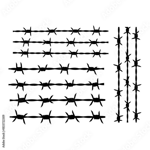 Barbed wire silhouette pack