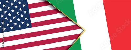 United States and Italy flags overlapping symbolizing strong historic alliance and trade relations