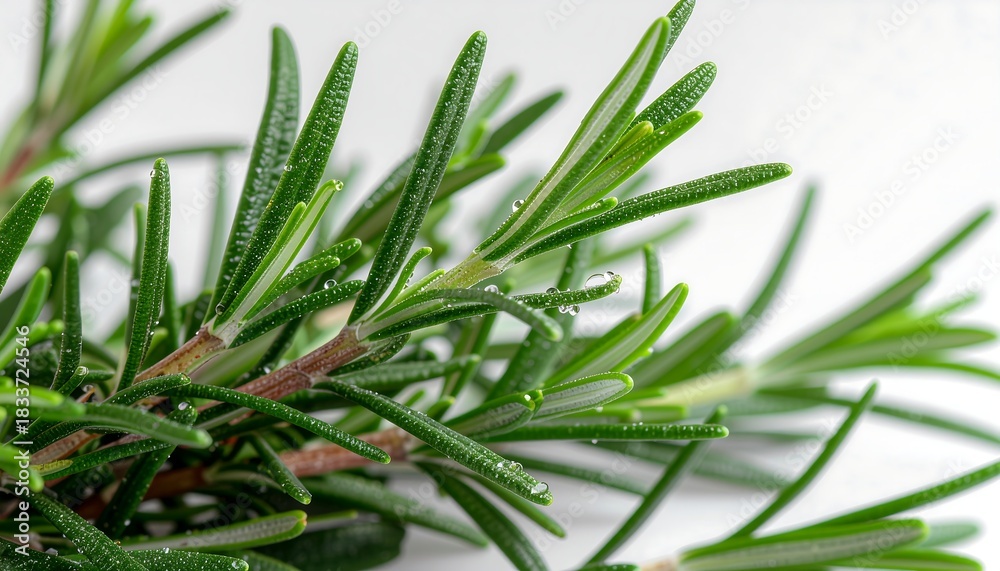 Fototapeta premium Fresh green aloe vera plant leaves, a natural herb ingredient, isolated on a white background