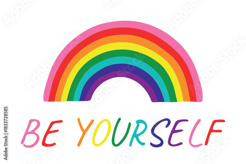 Free Download Colorful rainbow shape Gay pride flag Happy pride day LGBTQ community Pride Month Vector hand drawn doodle for posters, stickers, logo, cards - GFXLoad